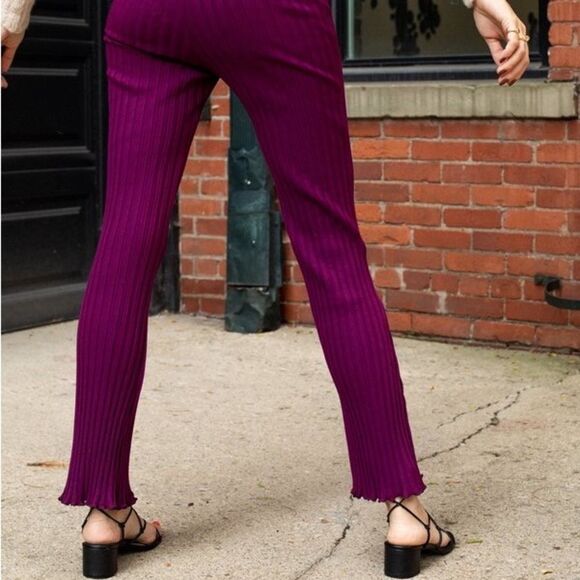 SSENSE Simon Miller Cyrene rib pants plum new no tags - Picture 11 of 14